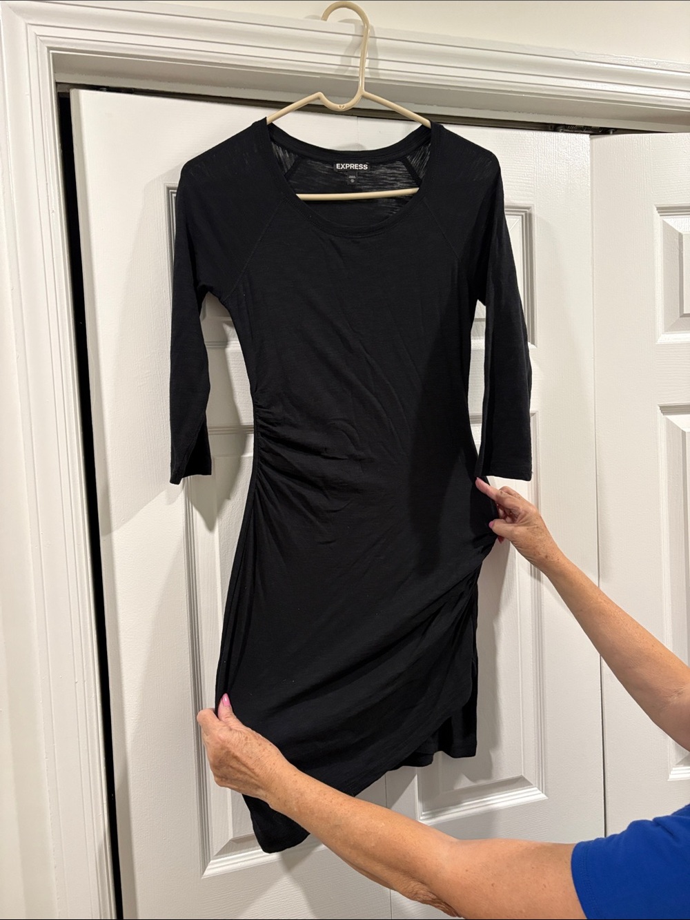 Express dress with side ruching XS